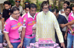 Pink themed birthday cake and a customized jukebox for Amitabh Bachchans 74th birthday